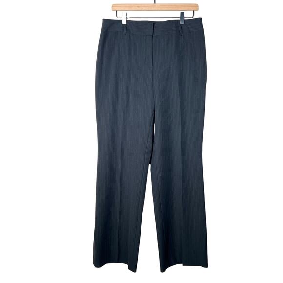 Alfani Pants - Alfani black wide leg pinstripe business casual dress pants size 12  B151